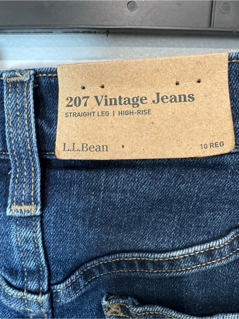 L.L. Bean Women's 207 Vintage High-Rise Straight Leg Jeans Indigo 10Reg NWT - Picture 4 of 14